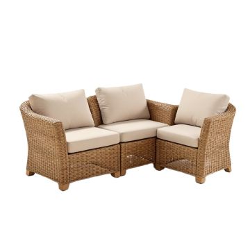 Camelopardalis 3 Piece Rattan Seating Group With Cushions