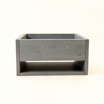 Stone Crest Empty Raised Planter - Gray (synthetic illustration; no displayed measurements)
