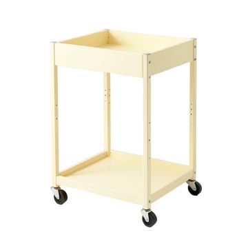Linden Branch Empty Rolling Workshop Cart - Ivory