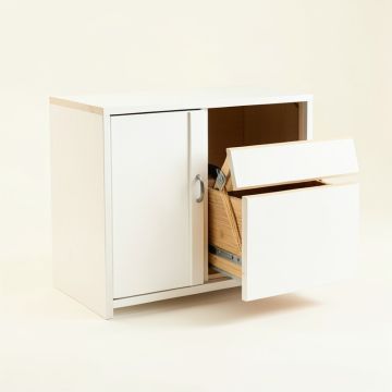 Cove Branch Freestanding Pull-Out Hamper Cabinet - White (synthetic illustration; no displayed measurements)