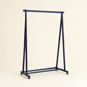Aspen Bridge Empty Garment Rack - Navy (synthetic illustration; no displayed measurements)