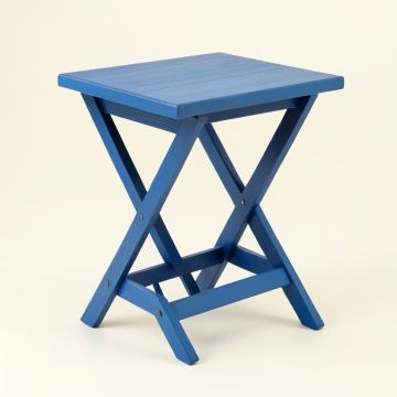 Aspen Bluff Compact Balcony Table - Blue (synthetic illustration; no displayed measurements)