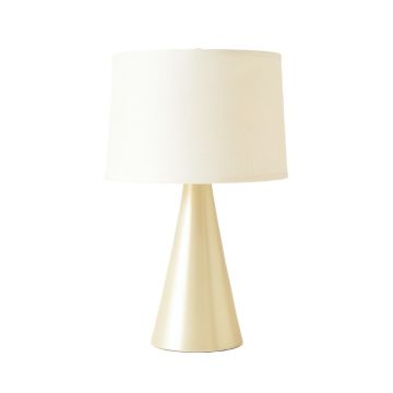 Vale Dale Table Lamp With A Plain Fabric Shade - Ivory