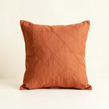 River Bridge Filled Accent Pillow - Terracotta (synthetic illustration; no displayed measurements)