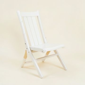 Olive Bridge Folding Outdoor Chair - White (synthetic illustration; no displayed measurements)