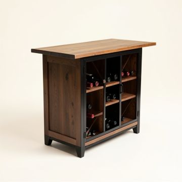 Mccreight Urban Wooden Bar With Wine Storage (synthetic illustration; no displayed measurements)