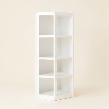 Heath Bridge Narrow Cubby Tower - White (synthetic illustration; no displayed measurements)