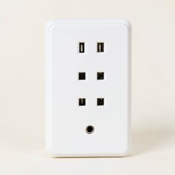 6 Outlet 2 Usb-A/1 Usb-C U-Power Desk Surge Protector Light Switch (synthetic illustration; no displayed measurements)