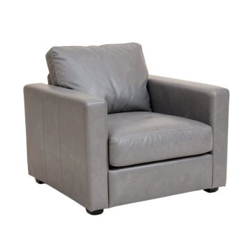 Ash 62 '' Genuine Leather Square Arm Loveseat With Reversible Cushions