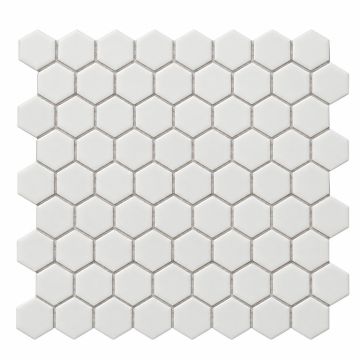 Value Series 1 '' X 1 '' Porcelain Honeycomb Mosaic Wall & Floor Tile