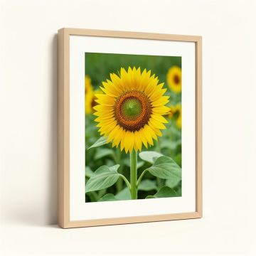 Sunflower Giclée Framed Photographic Print (synthetic illustration; no displayed measurements)