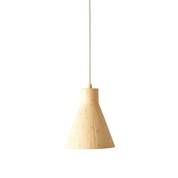 Olive Crest Pendant Light Suspended From One Plain Cable - Beige