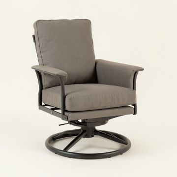 Lenita Swivel Patio Chair With Cushions (synthetic illustration; no displayed measurements)
