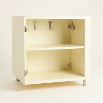 Juniper Arc Empty Mug-Storage Cabinet Insert - Ivory (synthetic illustration; no displayed measurements)