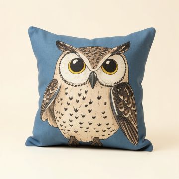 Leiva Rivers Owl Throw Pillow (synthetic illustration; no displayed measurements)