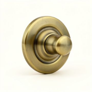 Terrace Antique Brass Passage Hall/Closet Door Knob With Universal 6-Way Latch (synthetic illustration; no displayed measurements)