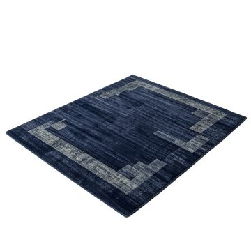 Cedric Abstract Navy Blue Area Rug Set