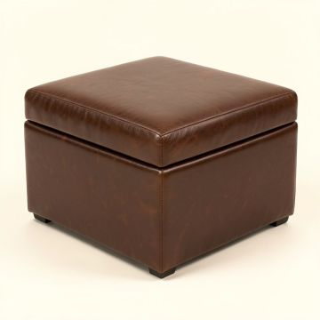 Gallup 28 '' Wide Faux Leather Square Cocktail Ottoman With Storage (synthetic illustration; no displayed measurements)