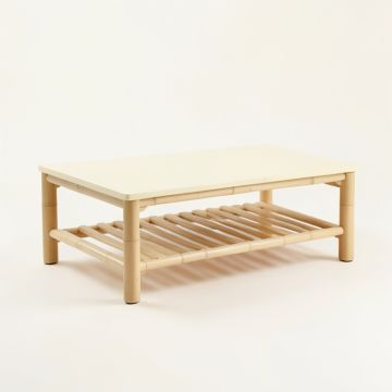 Alder Edge Coffee Table - Cream (synthetic illustration; no displayed measurements)