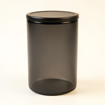 Maple Crest Storage Canister With Lid - Black (synthetic illustration; no displayed measurements)