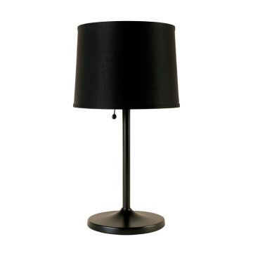 Cove Arc Table Lamp With A Plain Fabric Shade