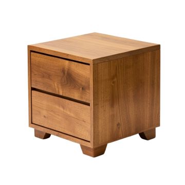 Unal Solid Wood 2 - Drawer End Table (synthetic illustration; no displayed measurements)