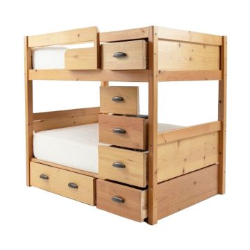 Sandler 7 Drawer Solid Wood Standard Bunk Bed With Shelves By Harriet Bee
