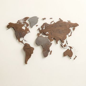 World Map Wall Decor (synthetic illustration; no displayed measurements)