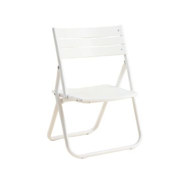 Fern Bend Folding Outdoor Chair - White