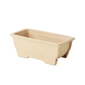 Brook Bluff Empty Railing Planter With Integral Brackets - Beige
