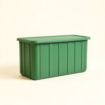 Sage Crest Narrow Outdoor Storage Bench - Green (synthetic illustration; no displayed measurements)
