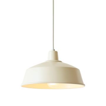 Clay Dell Pendant Light Suspended From One Plain Cable - Ivory
