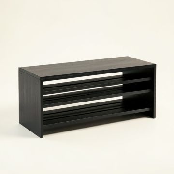 Ridge Dale Shoe Storage Bench - Black (synthetic illustration; no displayed measurements)