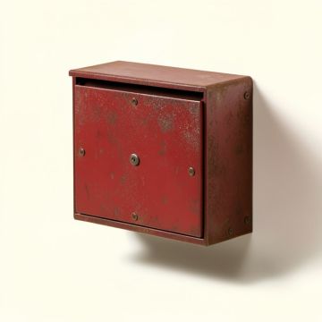 Emily Industrial Style Post Wall Mounted Mailbox (synthetic illustration; no displayed measurements)