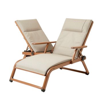 2Pcs Outdoor Folding Reclining Chaise Lounge Chair
