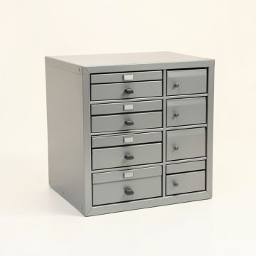 Summit Branch Small-Parts Storage Drawer Cabinet - Gray (synthetic illustration; no displayed measurements)