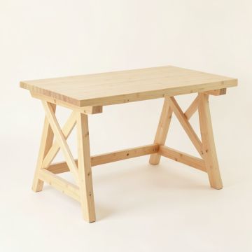 Meadow Bridge Empty Workshop Workbench - Ivory (synthetic illustration; no displayed measurements)