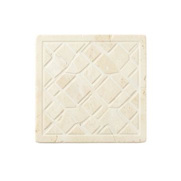 Lake Bluff Uninstalled Square Decorative Tile - Cream