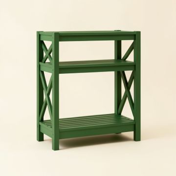 Wren Brook Empty Seed-Starting Shelving Unit Without Lights - Green (synthetic illustration; no displayed measurements)