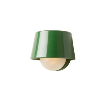 Alder Crest Wall Sconce Mounted On A Plain Wall - Green