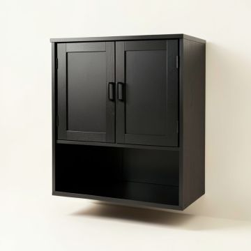 Rowan Crossing Wall-Mounted Laundry Cabinet - Black (synthetic illustration; no displayed measurements)