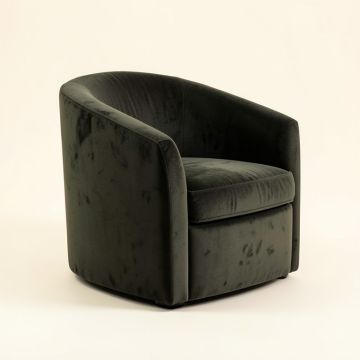 Clarinda 21 '' Wide Velvet Barrel Chair (synthetic illustration; no displayed measurements)