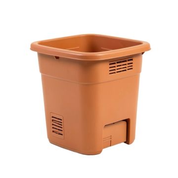 Clay Bend Closed Garden Compost Bin - Terracotta (synthetic illustration; no displayed measurements)