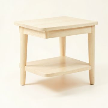 Ridge Edge Side Table - Ivory (synthetic illustration; no displayed measurements)
