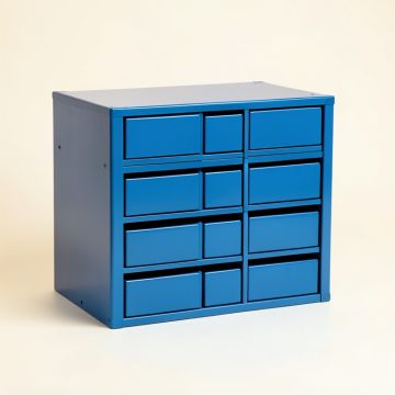 Brook Dale Small-Parts Storage Drawer Cabinet - Blue (synthetic illustration; no displayed measurements)