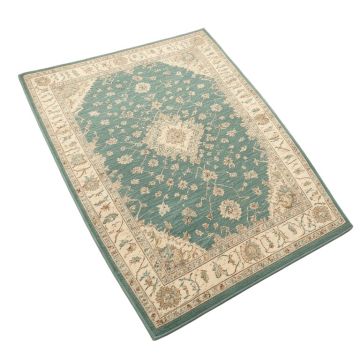 Hillsby Orriental Teal/Beige Area Rug