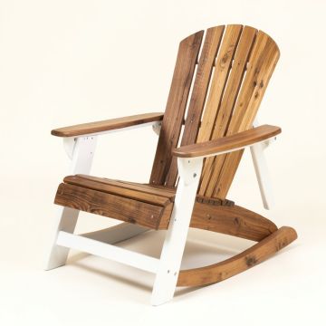 Turk Solid Wood Rocking Adirondack Chair (synthetic illustration; no displayed measurements)