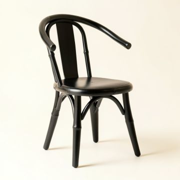 Pine Crossing Dining Chair - Black (synthetic illustration; no displayed measurements)