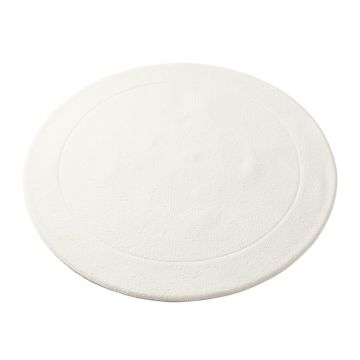 Oak Arc Round Area Rug - White