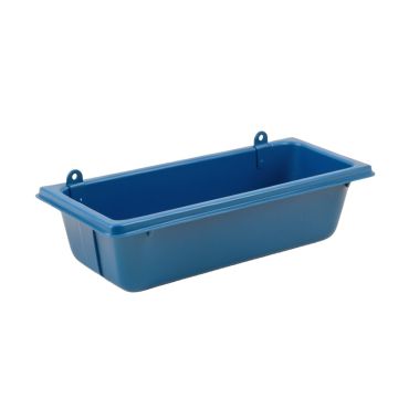 Clay Bend Empty Railing Planter With Integral Brackets - Blue